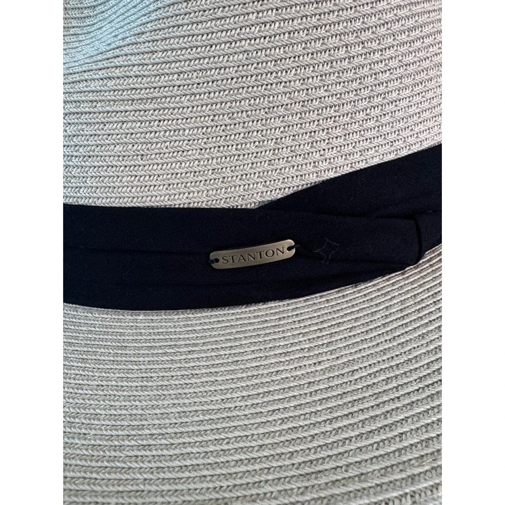 Stanton Australia SD800 Fine Toyo Straw Fedora Hat Cream Black M/L Adjustable